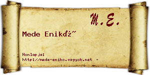Mede Enikő névjegykártya